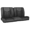 47-9340-6525-BKS 55" Split Back Bench Seat, Sport-DDL Pattern  Charcoal Black Verona Vinyl W/Black Stitch - image 1