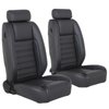 47-9290-500-BKS Pro-Trans-Am Bucket Seats W/Mini Headrest, Sport Pattern  Black Distressed Vinyl W/Black Stitch - image 1