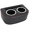 25-83150-2295-RS Universal Solid-Back Bench Seat Cup Holder Black Madrid Vinyl W/Red Stitch