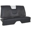 46-83855-2295-BKS Rear Seat Upholstery, Sport-DD Pattern  1959 Chevy Impala, Black Madrid Vinyl W/Black Stitch - image 1