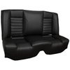 47-82215-6525-BKS Complete Rear Seat W/O Console, 1966-1967 Chevy/Pontiac Chevelle/GTO Coupe, Black Verona Vinyl w/Black Stitch - image 1