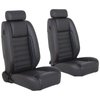 47-9290-6525-RS Pro-Trans-Am Bucket Seats W/Mini Headrest Sport Pattern  Charcoal Black Verona Vinyl W/Red Stitch - image 1