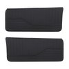 11-81500-500 Front Flat Door Panels, 1982-1992 Chevy Camaro Coupe/T-Top/Convertible, Black Distressed Vinyl W/Black Stitch - image 1