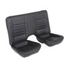 46-81500-500-BKS Rear Seat Upholstery, Solid Back, 1982-92 Chevy/Pontiac, Camaro/Firebird, Black Distressed Vinyl W/Black Stitch - image 1