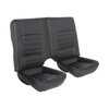 46-81550-500-BKS Rear Seat Upholstery, Split Back,  1982-92 Chevy/Pontiac, Camaro/Firebird, Distressed Vinyl W/Black Stitch - image 1
