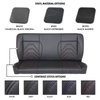 47-9959-6525-6525-RS 60" Solid Back Bench Seat, Sport-S Pattern  Charcoal Black Verona Vinyl W/Red Stitch - image 1