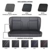 47-9922-500-WS 55" Solid Back Bench Seat, Sport Pattern  Black Distressed Vinyl W/White Stitch - image 1