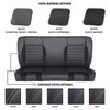 47-9958-2295-99-WS 60" Solid Back Bench Seat, Sport-R Pattern  Black Madrid Vinyl, Black Unisuede W/White Stitch - image 1