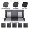 47-9959-2295-7042-RS 60" Solid Back Bench Seat, Sport-S Pattern  Black Madrid Vinyl, Medium Graphite Unisuede W/Red Stitch - image 1