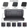 47-9964-500-WS 60" Solid Back Bench Seat, Sport-AR Pattern  Black Distressed Vinyl W/White Stitch - image 1