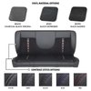 47-9978-500-99-WS-BRGW 60" Solid Back Bench Seat, Black Distressed Vinyl, Black Unisuede W/White Stitch/White Background - image 1