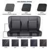 47-9992-500-99-GS 55" Solid Back Bench Seat, Sport-R Pattern  Black Distressed Vinyl, Black Unisuede W/Gray Stitch - image 1