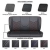 47-9997-500-RS 55" Solid Back Bench Seat, Sport-DD Pattern  Black Distressed Vinyl W/Red Stitch - image 1