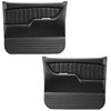 11-83007-2295-BKS Front Molded Door Panels, 1973-80 Chevy/GMC C/K Trucks, Blazer, Jimmy, Black Madrid Vinyl W/Black Stitch - image 1
