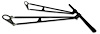 398 Street Rod & Rat Rod Rear Ladder Bar Suspension Kit, Flat Style Floor Pan [Black]