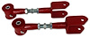 614R Adjustable Rear Upper Control Arms w/ Poly Bushings, 1973-1988 GM A/G-Body [Red] - image 1