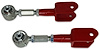627R Adjustable Rear Upper Control Arms w/ Del-Sphere Joints, 1968-1972 GM A-Body [Red] - image 1