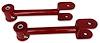 631R Rear Upper Control Arms w/ Polyurethane Bushings, 1971-1996 GM B-Body [Red] - image 1
