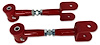 634R Adjustable Rear Upper Control Arms w/ Poly Bushings, 1971-1996 GM B-Body [Red] - image 1