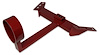 700XM-FLR 700-R4 & T-5 Transmission Crossmember, DS Loop, 1982-1992 GM F-Body [Bright Red] - image 1