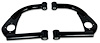 742-4130B Tubular Front Upper A-Arms w/ Poly Bushings, 1993-2002 GM F-Body [Gloss Black]