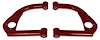 742-4130R Tubular Front Upper A-Arms w/ Poly Bushings, 1993-2002 GM F-Body [Bright Red] - image 1