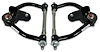755B-K5208 Tubular Front Upper A-Arms w/ Poly Bushings, GM G-Body & S-10 [Gloss Black] - image 1