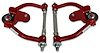 755R-K5208 Tubular Front Upper A-Arms w/ Poly Bushings, GM G-Body & S-10 [Bright Red] - image 1