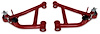 781-FMRR Tubular Front Lower A-Arms w/ Poly Bushings, 1982-1992 GM F-Body [Bright Red] - image 1