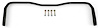 926-REARB 1.00 in. Solid 4140 Chrome Moly Rear Sway Bar, 1964-1972 GM A-Body [Gloss Black] - image 1