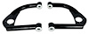 742-4130-DELB Tubular 4130 Front Upper A-Arms w/ Delrin Bushings, 1993-2002 GM F-Body [Black] - image 1