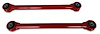 H2-06-09-208R Tubular Rear Lower Control Arms w/ Rubber Bushings, 2006-2009 Hummer H2 [Red] - image 1