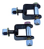 LSM-125-SBS-500 No-Bind Rear Lower Shock Relocation Mounting Brackets w/ Bolt Sleeves - image 1