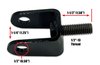 LSM-125-SBS-500 No-Bind Rear Lower Shock Relocation Mounting Brackets w/ Bolt Sleeves - image 4
