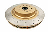 Rear Crossdrilled & Slotted 4000 XS Series Rotor, 04-17 Subaru WRX STi - image 1