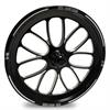 A10 "Oval Spoke" Dragster Spindle-Mount Front Wheels [17" x 2.250"]  Black Contrast - image 1
