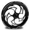 B52 "Battle Axe" Dragster Spindle-Mount Front Wheels [17" x 2.250"] Black Contrast - image 1