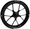 T38 "Spider Spoke" Dragster Spindle-Mount Front Wheels [17" x 2.250"]  Black Contrast - image 1