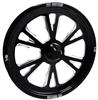 T45 "Split V-Spoke" Dragster Spindle-Mount Front Wheels [17" x 2.250"]  Black Contrast - image 1