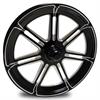 Valor "Split Seven-Spoke" Dragster Spindle-Mount Front Wheels [17" x 2.250"]  Black Contrast - image 1
