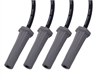 Universal 8.5mm FireWire Plug Wires 4 Cylinder Straight Boot Black - image 1