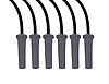 Universal 8.5mm FireWire Plug Wires 6 Cylinder Straight Boot Black - image 1