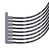 Universal 8.5mm FireWire Plug Wires 8 Cylinder 90° Boot Black - image 1