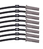 Universal 8.5mm Sleeved FireWire Plug Wires 8 Cylinder Straight Boot Black - image 1