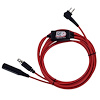 RE4302 Single Radio Car Harness [Motorola 2-PIN Radio Connector, 3 Conductor Helmet Connector]