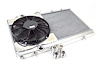 Mitsubishi Evo 4/5/6/7/8/9 Full Size Slim All-Aluminum Radiator w/ 12in SPAL Fan - image 1