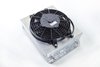 13.8in x 10in Dual Fluid Bar & Plate HD Oil Cooler w/9in SPAL Fan - image 2