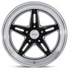 VN514 Groove Wheel [Size: 18" x 8"] Gloss Black w/Diamond Cut Lip - image 2