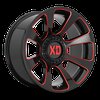 XD Wheels XD854 Reactor Wheel [Size: 20" x 9"] Gloss Black w/ Milled Red Accents - image 2