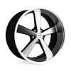 VN70121050318 VN701 NOVA Wheel [Size: 20"x10"] Gloss Black Machined Finish - image 1
